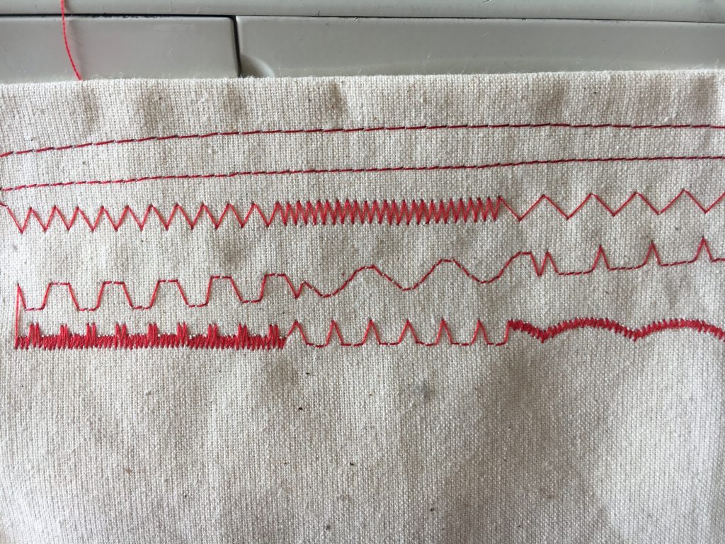 Stitching from a Bernina sport 801 sewing machine